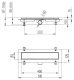 Душевой лоток Paini Line CH450LN с рамкой 45см хром глянец