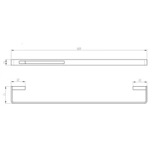 Полотенцедержатель Boheme Q 10942-SGM 60 см оружейная сталь