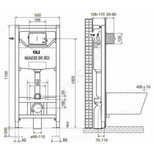 Инсталляция OLI 120 ECO Sanitarblock mechanic