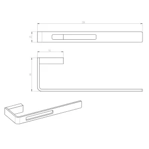 Полотенцедержатель Boheme Q 10945-MW 25 см белый матовый