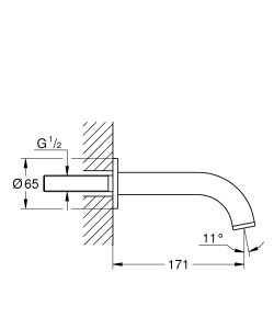 Излив для ванны Grohe Atrio 13139003 хром