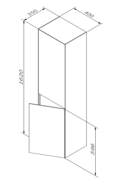 Шкаф-колонна Am.pm INSPIRE 2.0 M50ACHX0406GM правый 35 см графит