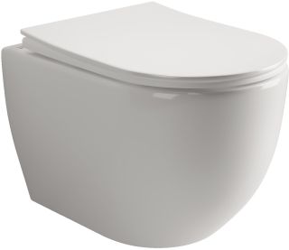 Подвесной унитаз Ceramica Nova Mia CN1805 безободковый белый Подвесной унитаз Ceramica Nova Mia CN1805 безободковый белый