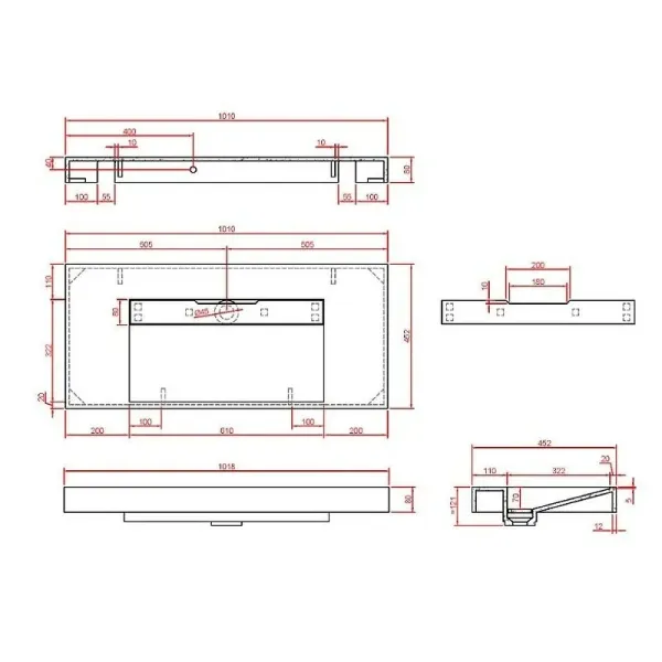 Раковина Armadi Art Flat 859-100-CLCT 100 см calacatta