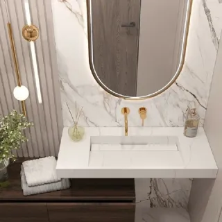 Раковина Armadi Art Flat 859-100-CLCT 100 см calacatta Раковина Armadi Art Flat 859-100-CLCT 100 см calacatta