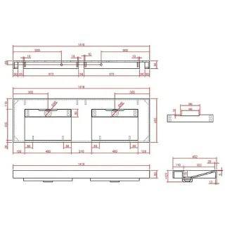 Раковина Armadi Art Flat 859-140-CLCT 140 см calacatta Раковина Armadi Art Flat 859-140-CLCT 140 см calacatta