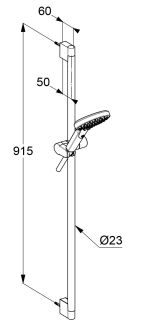 Душевой гарнитур Kludi Dive Х 6991005-00 хром
