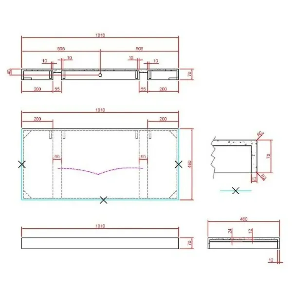 Столешница Armadi Art Flat 869-100-CLCT 100 см calacatta