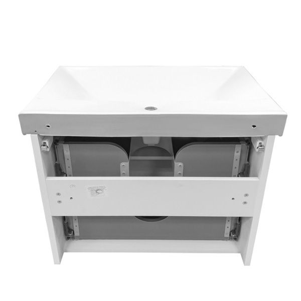 Comforty Тумба-умывальник "Дублин-75" белый глянец с раковиной Comforty 8057