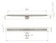 Душевой лоток Paini Slim Line CH800SL 80см хром глянец