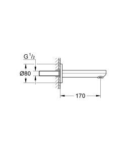 Излив для ванны Grohe Eurostyle Cosmopolitan 13261000 хром