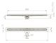 Душевой лоток Paini Slim Line CH500SLC 50см чёрный матовый