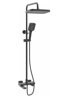 Душевая стойка Rose R1896H с термостатом чёрный матовый Душевая стойка Rose R1896H с термостатом чёрный матовый