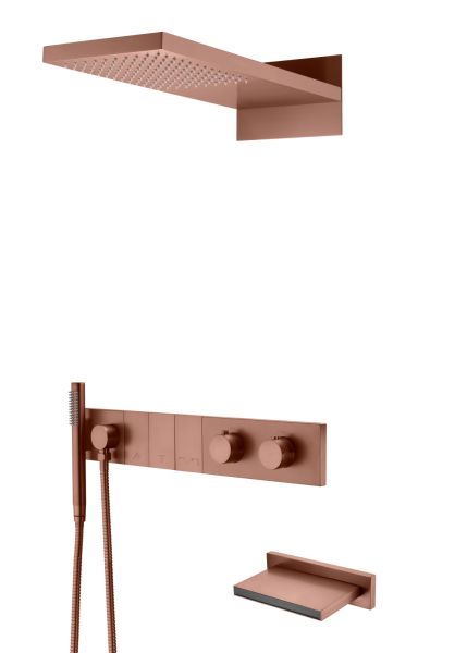 Душевой комплект Boheme Zodiac 133-2-BRB с термостатом брашированная бронза Душевой комплект Boheme Zodiac 133-2-BRB с термостатом брашированная бронза