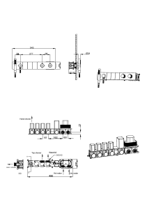 Душевая система Boheme ZODIAC THERMO с ручным душем COPPER BRUSHED термостат брашированная медь