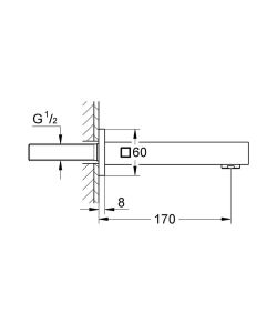 Излив для ванны Grohe Universal Cube 13303000 хром
