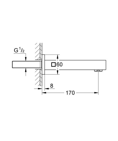 Излив для ванны Grohe Universal Cube 13303000 хром
