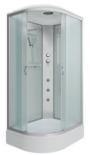 Душевая кабина Niagara NG-33294-14RG с гидромассажем 120x90см серебро/матовое