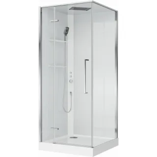 Душевая кабина BelBagno Формат UNO-CAB-A-1-90-C-Cr-Bi-TOP-L 90x90 см профиль хром стекло прозрачное