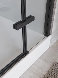 Душевая кабина BelBagno Формат UNO-CAB-A-1-90-C-NERO-Bi-TOP-R 90x90 см профиль чёрный матовый стекло прозрачное