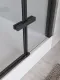 Душевая кабина BelBagno Формат UNO-CAB-A-1-90-C-NERO-Bi-TOP-R 90x90 см профиль чёрный матовый стекло прозрачное
