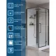 Душевая кабина BelBagno Формат UNO-CAB-A-1-90-C-NERO-Bi-TOP-R 90x90 см профиль чёрный матовый стекло прозрачное