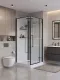 Душевая кабина BelBagno Формат UNO-CAB-A-1-90-C-NERO-Bi-TOP-R 90x90 см профиль чёрный матовый стекло прозрачное