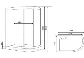 Душевая кабина Timo Standart T-5502R 120x85см Душевая кабина Timo Standart T-5502R 120x85см