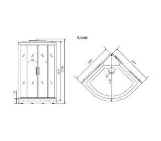 Душевая кабина Timo Standart T-6601BF 100x100см Душевая кабина Timo Standart T-6601BF 100x100см