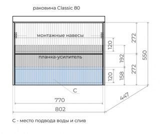 Тумба под раковину Style Line Стокгольм 80 ЛС-00002315 белый софт Тумба под раковину Style Line Стокгольм 80 ЛС-00002315 белый софт