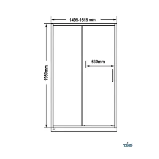 Душевая дверь в нишу Timo T06 150 см чёрный Душевая дверь в нишу Timo T06 150 см чёрный