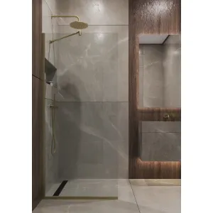 Душевая перегородка Timo T14 120 см золото