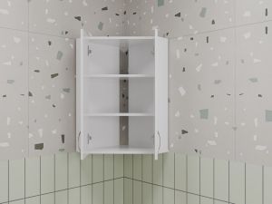 Шкаф с зеркальной вставкой Style Line Эко Стандарт 45 ЛС-00002331 угловой белый