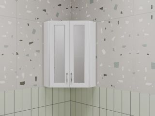 Шкаф с зеркальной вставкой Style Line Эко Стандарт 45 ЛС-00002331 угловой белый Шкаф с зеркальной вставкой Style Line Эко Стандарт 45 ЛС-00002331 угловой белый