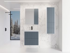 Зеркальный шкаф Style Line Стокгольм 70 ЛС-00002323 графит софт