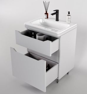 Тумба под раковину Style Line Марелла 70 Люкс Plus СС-00002398 белый матовый Тумба под раковину Style Line Марелла 70 Люкс Plus СС-00002398 белый матовый