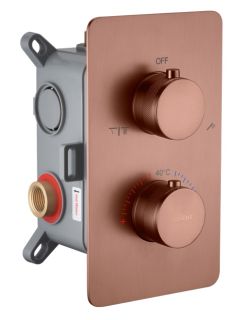 Встраиваемый смеситель для душа Boheme Cell 134-2-BRB термостатический бронза брашированная Встраиваемый смеситель для душа Boheme Cell 134-2-BRB термостатический бронза брашированная