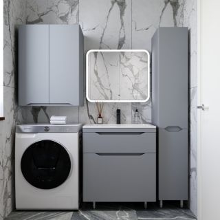 Подвесной шкаф Style Line Марелла мини 60 Люкс Plus СС-00002423 серый матовый Подвесной шкаф Style Line Марелла мини 60 Люкс Plus СС-00002423 серый матовый