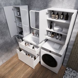 Подвесной шкаф Style Line Марелла мини 60 Люкс Plus СС-00002422 белый глянец Подвесной шкаф Style Line Марелла мини 60 Люкс Plus СС-00002422 белый глянец