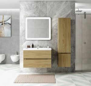 Шкаф подвесной Art&Max Techno 40x160см правый дуб мадейра янтарь AM-Techno-1600-AC-SO-LW674-R