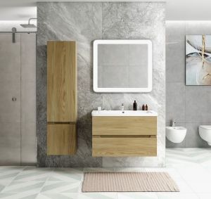 Шкаф подвесной Art&Max Techno 40x160см левый дуб мадейра янтарь AM-Techno-1600-AC-SO-LW674-L
