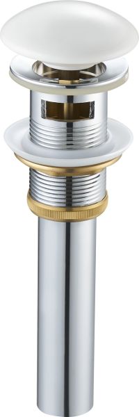 Донный клапан SantiLine SL-101 с переливом белый Донный клапан SantiLine SL-101 с переливом белый