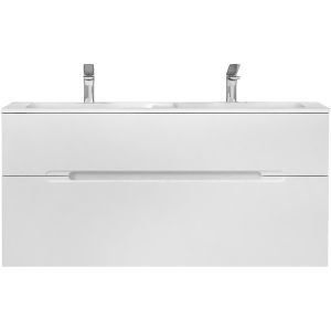 Тумба под раковину Jorno Modul Mоl.01.122/P/W 120 см белый глянец