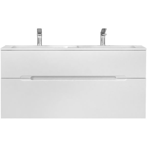 Тумба под раковину Jorno Modul Mоl.01.122/P/W 120 см белый глянец