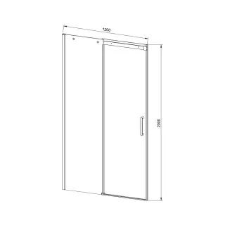 Душевая дверь Vincea Dice VDS-4D120CLGM 120 см стекло прозрачное профиль вороненая сталь