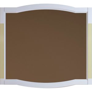 Зеркало Opadiris Лаура 100 Z0000007091 Белое матовое с золотой патиной