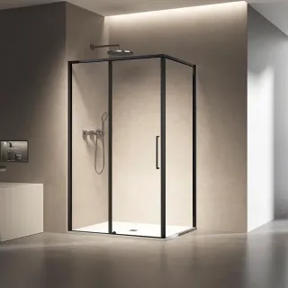 Душевой уголок Vincea Ultima VSR-6SL8012CLB 120 x 80 см стекло прозрачное профиль черный