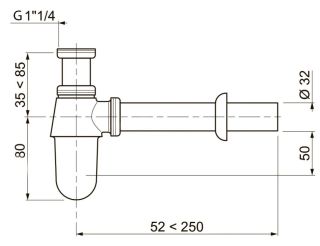 Сифон для раковины Paini Roma 02CR849L хром Сифон для раковины Paini Roma 02CR849L хром