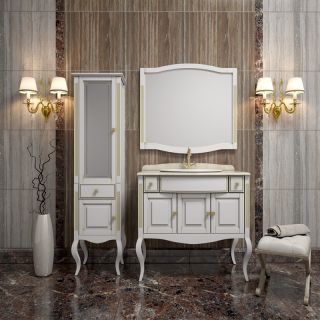 Шкаф-колонна Opadiris Лаура 44 L Z0000006525 Белый с золотой патиной ручки Swarovski Золото Шкаф-колонна Opadiris Лаура 44 L Z0000006525 Белый с золотой патиной ручки Swarovski Золото