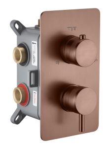Встраиваемый смеситель для душа Boheme Cell 135-3-BRB 3-х проходной брашированная бронза